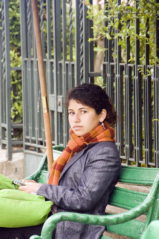 20071221 102101 D2X 2800x3200.jpg - Chilean girl using cell phone, Valparaiso, Chile